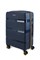 Чемодан средний PP (3 гориз. полосы) с желтой каемкой 50002-2/темно-синий_с_каемкой 15755