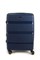 Чемодан средний PP (3 гориз. полосы) с желтой каемкой 50002-2/темно-синий_с_каемкой 15755