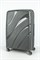 Чемодан большой PP Sweetbags (волны) с расширением 50006-3/темно-серый 14860