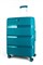 Чемодан большой PP (3 гориз. полосы) с расширением 50002-3/бирюзовый 14218