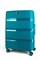 Чемодан большой PP (3 гориз. полосы) с расширением 50002-3/бирюзовый 14218