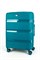 Чемодан средний PP (3 гориз. полосы) с расширением 50002-2/бирюзовый 14219