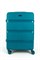 Чемодан средний PP (3 гориз. полосы) с расширением 50002-2/бирюзовый 14219