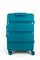 Чемодан средний PP (3 гориз. полосы) с расширением 50002-2/бирюзовый 14219