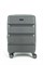 Чемодан маленький PP (3 гориз. полосы) с расширением 50002-1/серый 14217