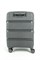 Чемодан маленький PP (3 гориз. полосы) с расширением 50002-1/серый 14217