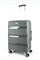 Чемодан средний PP (3 гориз. полосы) с расширением 50002-2/серый 14216
