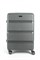 Чемодан средний PP (3 гориз. полосы) с расширением 50002-2/серый 14216