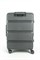 Чемодан средний PP (3 гориз. полосы) с расширением 50002-2/серый 14216