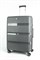 Чемодан большой PP (3 гориз. полосы) с расширением 50002-3/серый 14215
