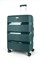Чемодан большой PP (3 гориз. полосы) с расширением 50002-3/темно-зеленый 14258