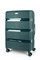 Чемодан большой PP (3 гориз. полосы) с расширением 50002-3/темно-зеленый 14258
