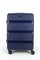 Чемодан средний PP (3 гориз. полосы) с расширением 50002-2/темно-синий 14289