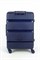 Чемодан средний PP (3 гориз. полосы) с расширением 50002-2/темно-синий 14289