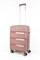Чемодан маленький PP (3 гориз. полосы) с расширением 50002-1/чайная_роза 14223