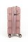 Чемодан маленький PP (3 гориз. полосы) с расширением 50002-1/чайная_роза 14223