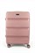 Чемодан средний PP (3 гориз. полосы) с расширением 50002-2/чайная_роза 14222