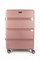 Чемодан большой PP (3 гориз. полосы) с расширением 50002-3/чайная_роза 14221