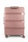 Чемодан большой PP (3 гориз. полосы) с расширением 50002-3/чайная_роза 14221
