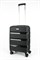 Чемодан маленький PP (3 гориз. полосы) с расширением 50002-1/черный 14266