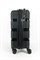Чемодан маленький PP (3 гориз. полосы) с расширением 50002-1/черный 14266