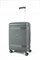Чемодан средний PP (мелкие полосы) с расширением 50003-2/серый 14545