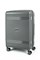 Чемодан средний PP (мелкие полосы) с расширением 50003-2/серый 14545