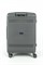 Чемодан средний PP (мелкие полосы) с расширением 50003-2/серый 14545