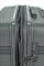 Чемодан средний PP (мелкие полосы) с расширением 50003-2/серый 14545