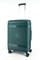 Чемодан средний PP (мелкие полосы) с расширением 50003-2/темно-зеленый 14431