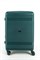 Чемодан средний PP (мелкие полосы) с расширением 50003-2/темно-зеленый 14431