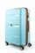 Чемодан большой PP (Dot) с расширением 50058-3/голубой с коричневой фурнитурой 16255