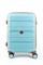 Чемодан маленький PP (Dot) 50058-1/голубой с коричневой фурнитурой 16257