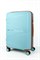 Чемодан средний PP (Shell) с расширением 50057-2/голубой с коричневой фурнитурой 16288