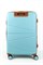 Чемодан средний PP (Shell) с расширением 50057-2/голубой с коричневой фурнитурой 16288