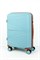 Чемодан маленький PP (Shell) 50057-1/голубой с коричневой фурнитурой 16289