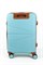 Чемодан маленький PP (Shell) 50057-1/голубой с коричневой фурнитурой 16289