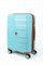 Чемодан средний PP (Belt) с расширением 50060-M/голубой с коричневой фурнитурой 16282