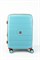Чемодан средний PP (Belt) с расширением 50060-M/голубой с коричневой фурнитурой 16282