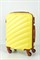 Чемодан маленький ABS KK (Lotus) 50070-XS/желтый с коричневой фурнитурой со съемными колесами 16626