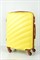 Чемодан средний ABS KK (Lotus) 50070-M/желтый с коричневой фурнитурой со съемными колесами 16625